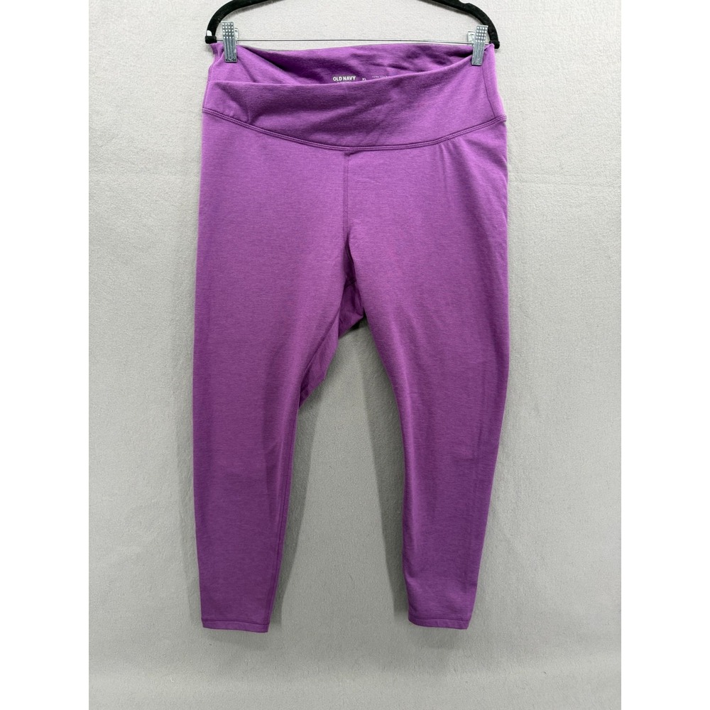 Old Navy CloudComfy Leggings Womens XL Lilac Sun Extra High Waist 7/8 Go-Dry